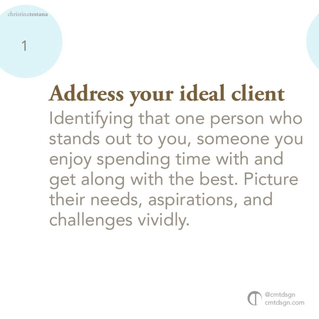 Address your ideal client